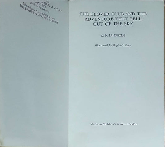 The Clover Club and the Adventure That Fell Out of the Sky