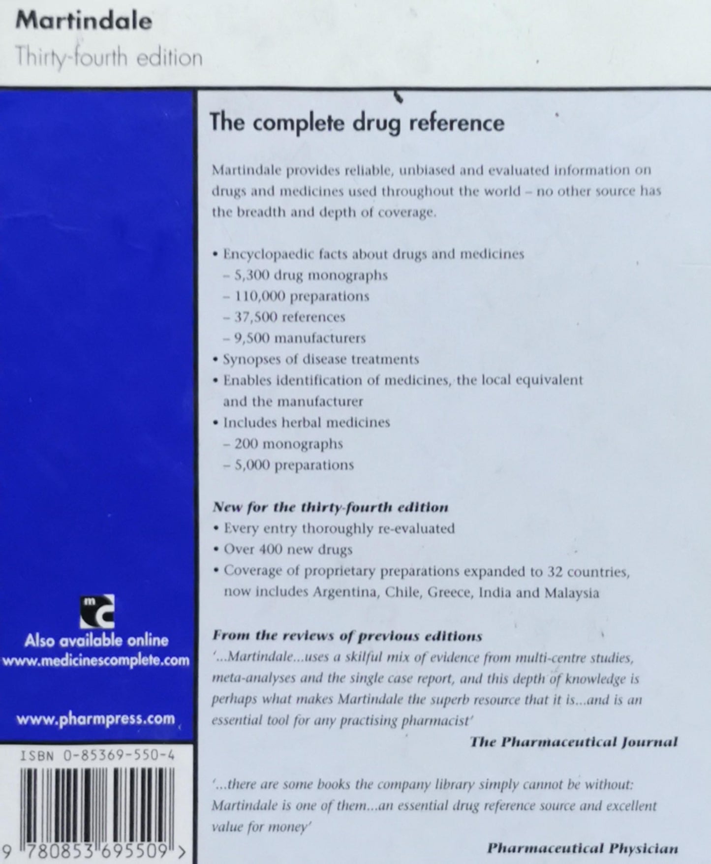 The Complete Drug Reference By Martindale