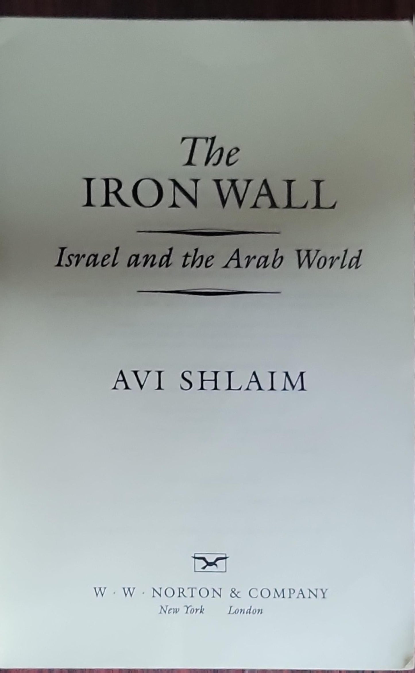 The Iron Wall: Israel and the Arab World
