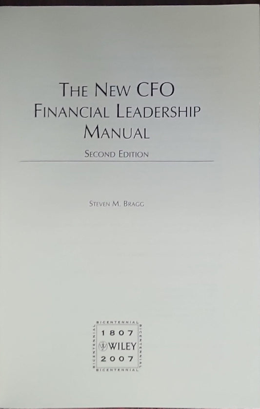 The New CFO Financial Leadership Manual