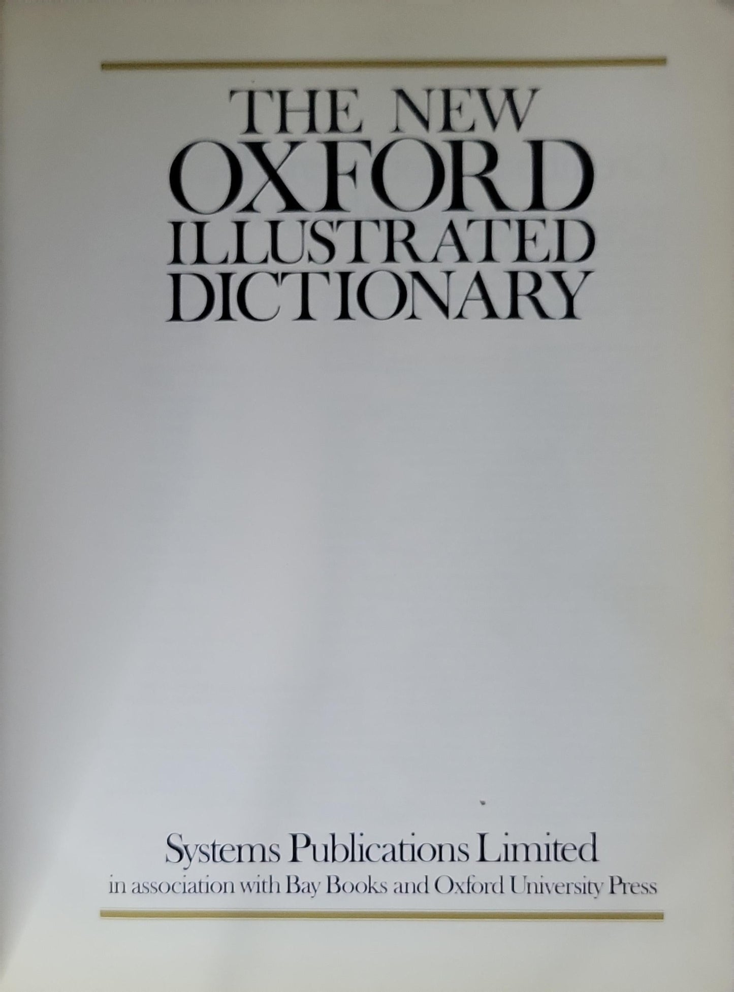 The New Oxford Illustrated Dictionary