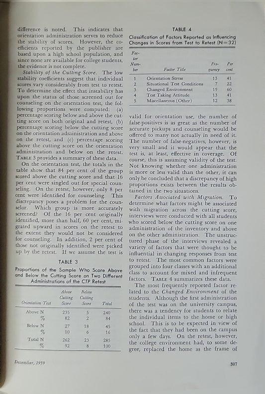 The Personnel and Guidance Journal: December 1959