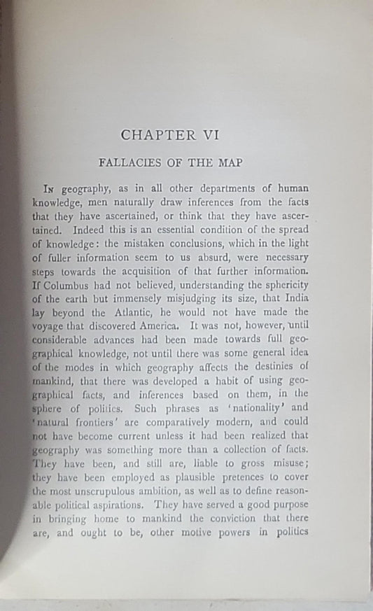 The Relations of Geography & History