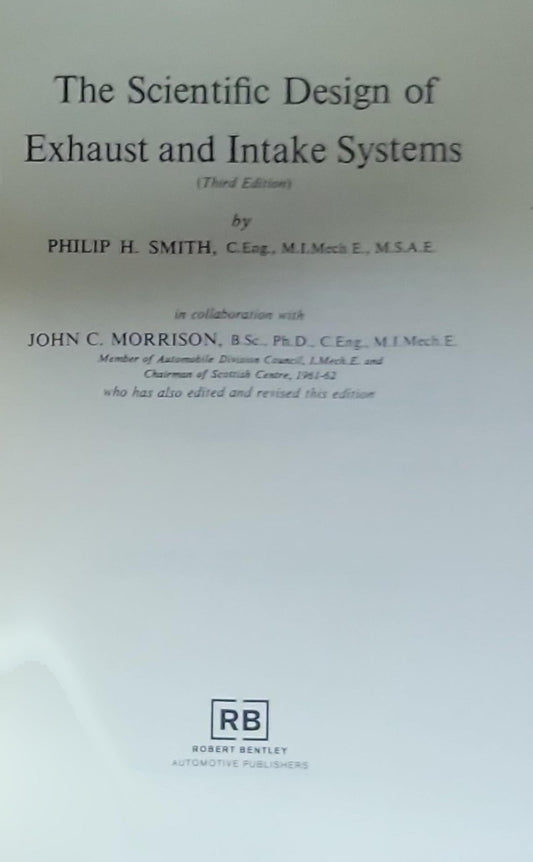 The Scientific Design of Exhaust and Intake Systems