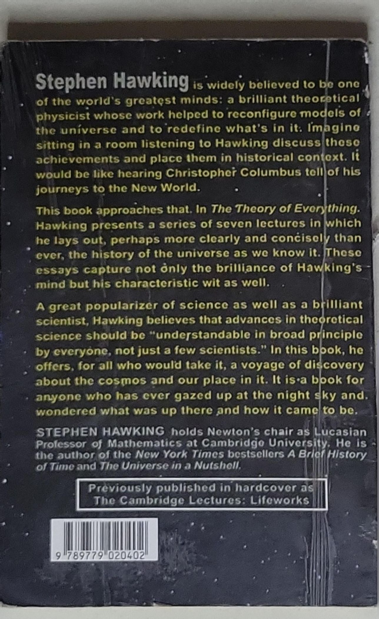 The Theory of Everything: The Origin and Fate of the Universe