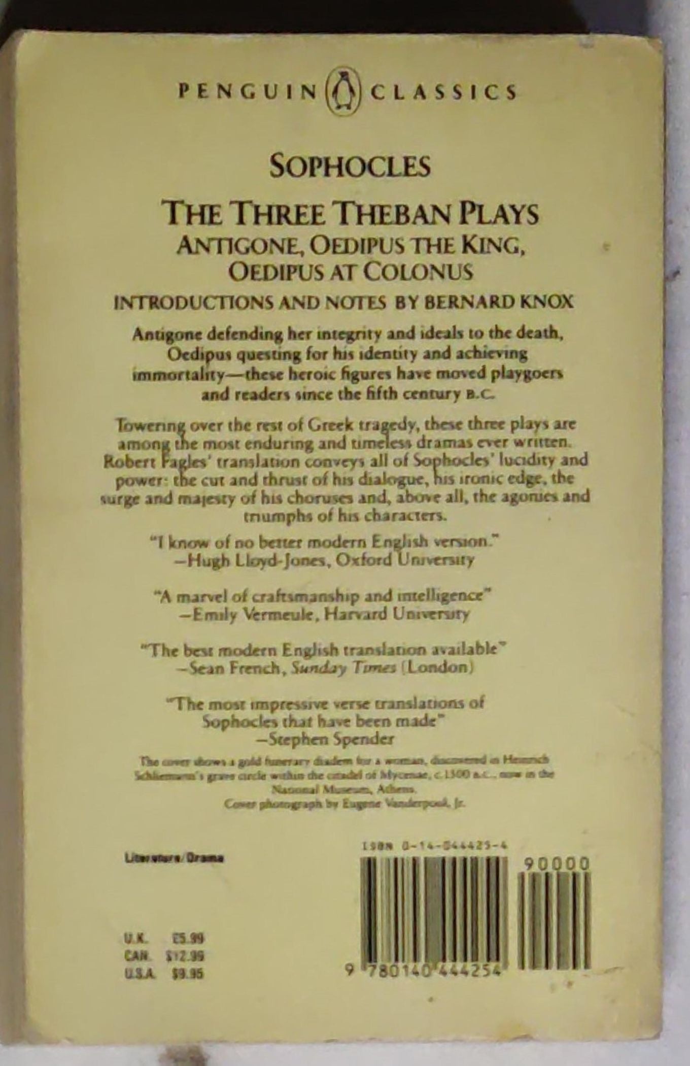 The Three Theban Plays: Antigone, Oedipus the King, Oedipus at Colonus (Penguin Classics)