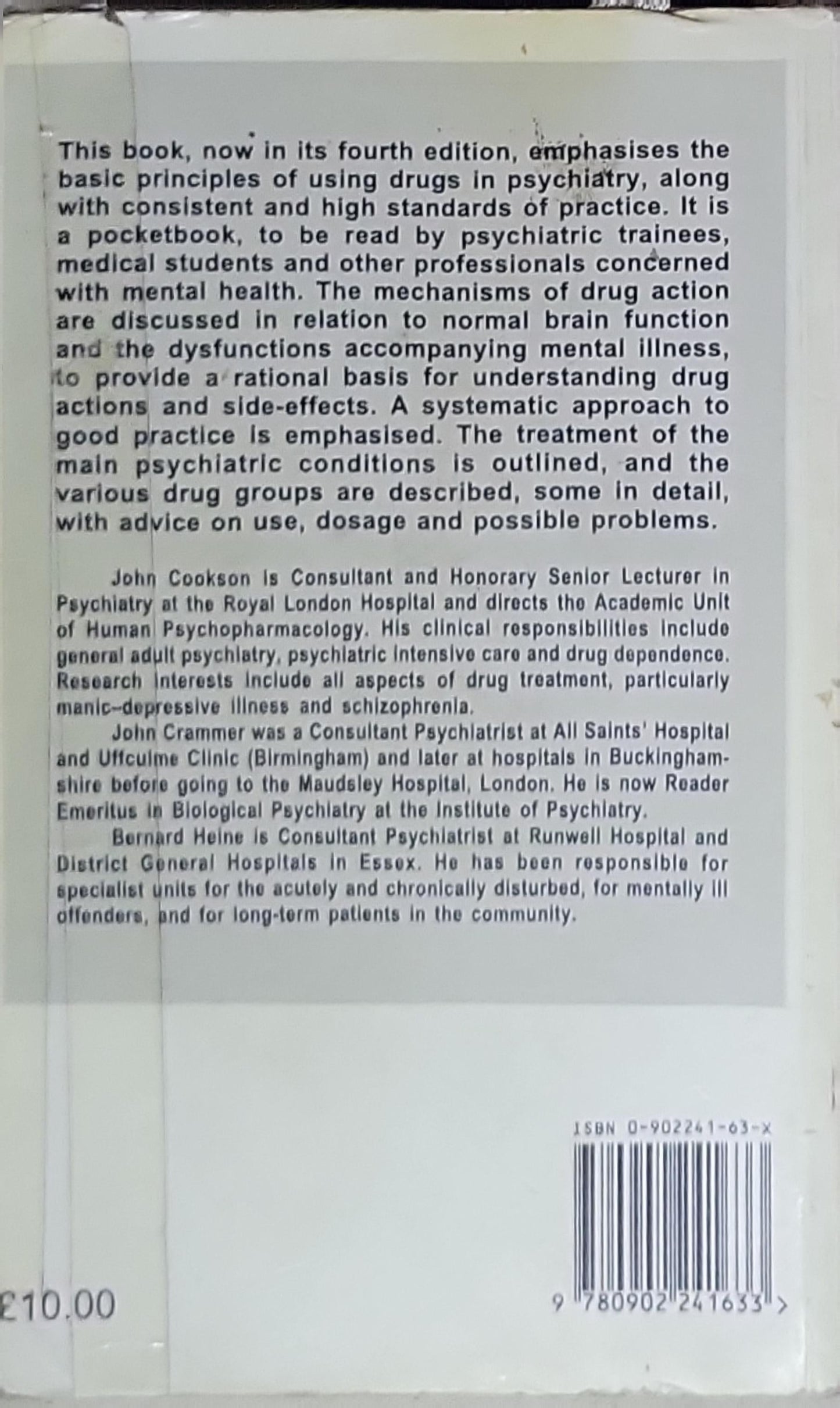 The Use of Drugs in Psychiatry: Fourth Edition
