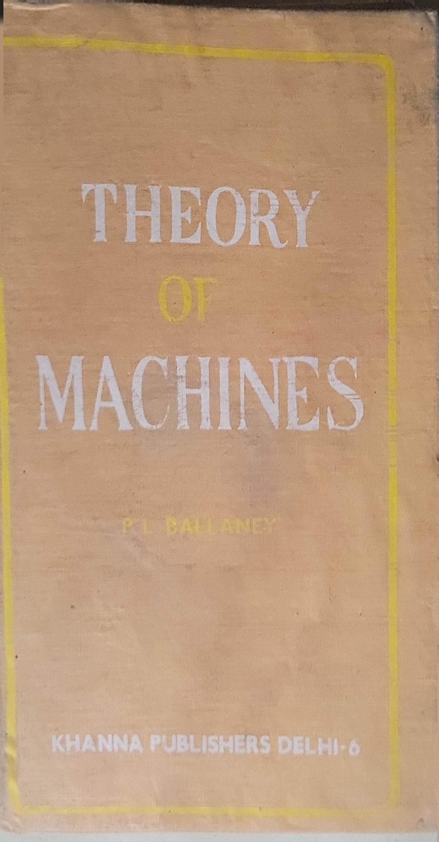 THEORY OF MACHINES
