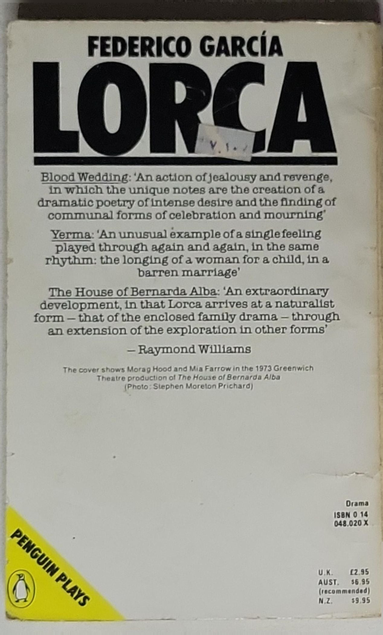 Three Tragedies: Blood Wedding / Yerma / The House of Bernarda Alba: Penguin Plays edition