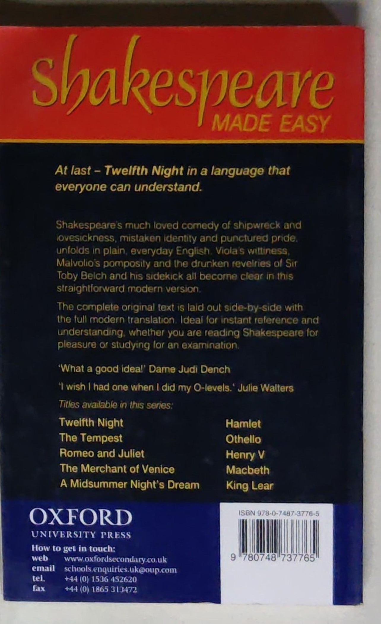 Twelfth Night: Shakespeare Made Easy