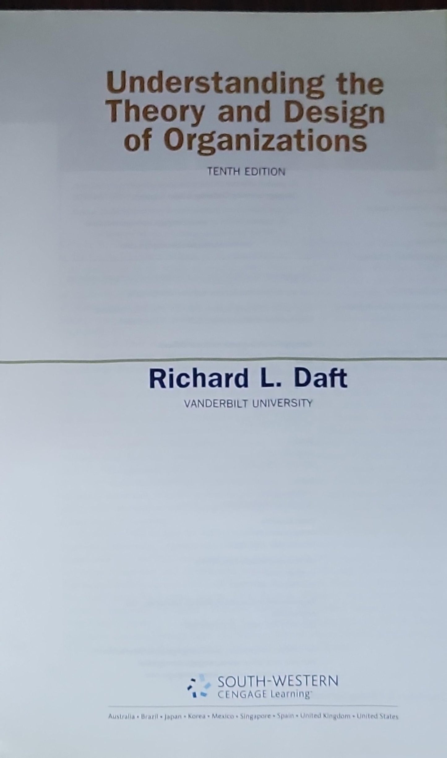 Understanding the Theory and Design of Organizations