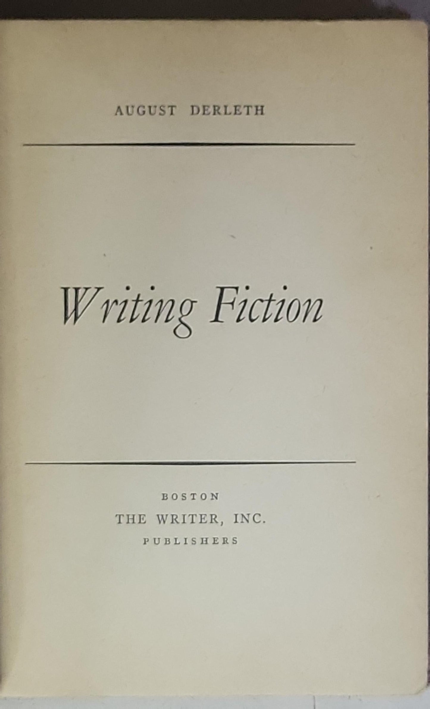 Writing Fiction