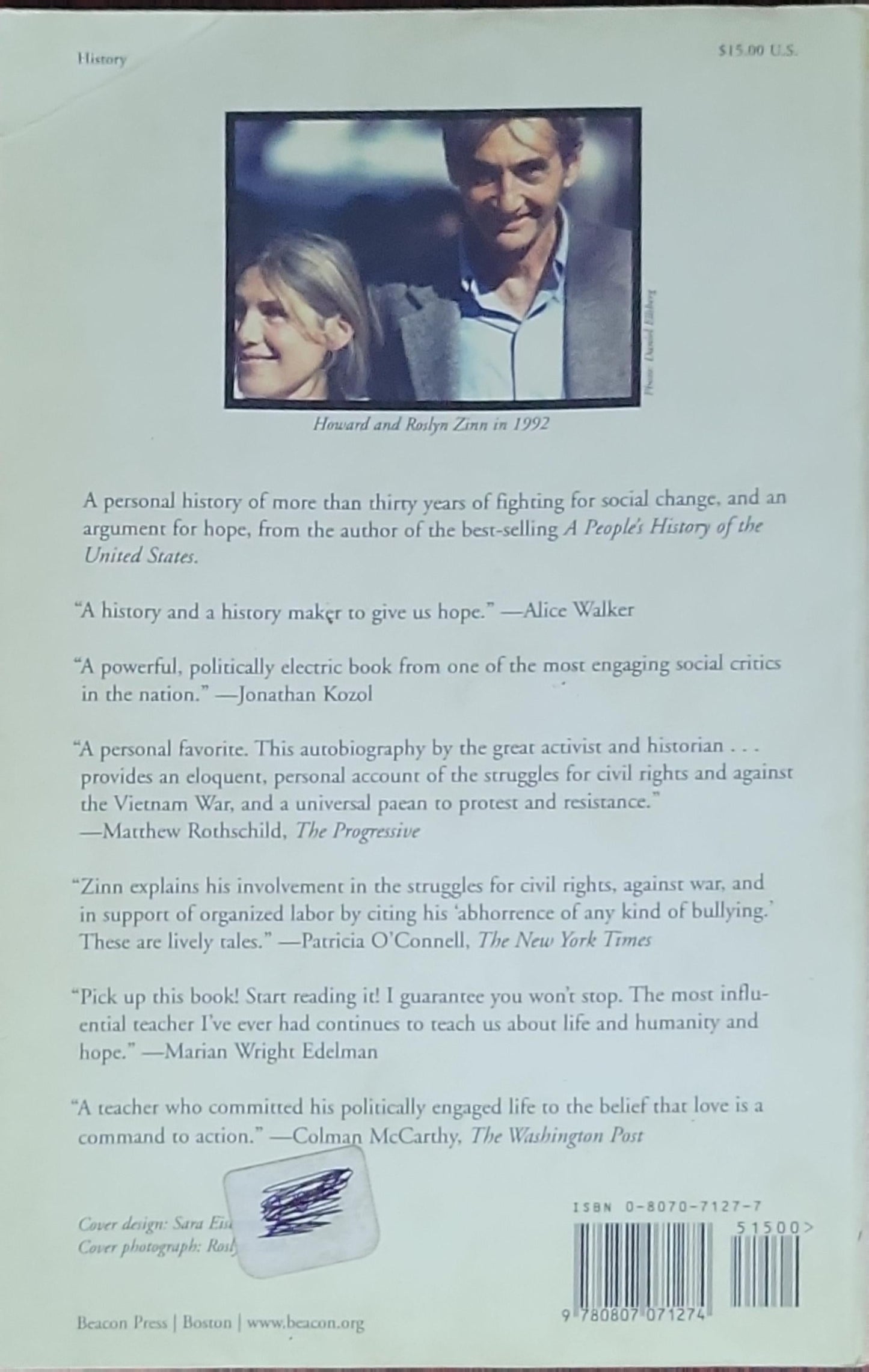 You Can't Be Neutral on a Moving Train: A Personal History of Our Times with a New Preface