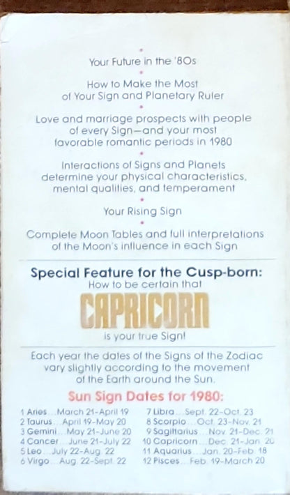 1980 Capricorn Day by Day Horoscope: Your Winning Personality, Luck and Destiny Plus Yearly & Daily Forecasts for 1980 July-December 1979 Dal Forecasts