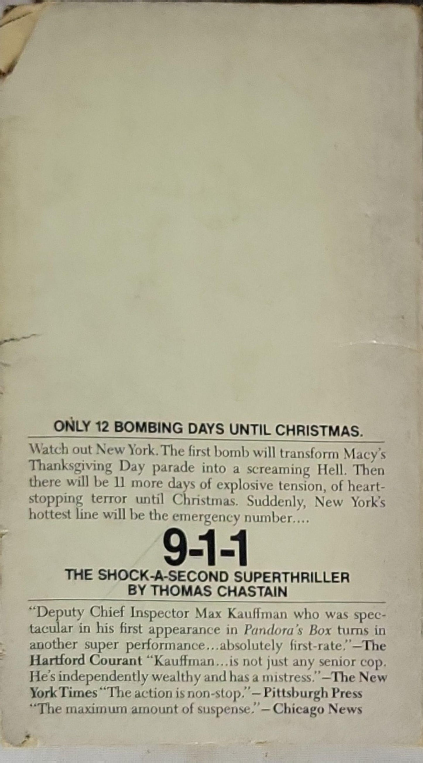 9-1-1: The Shock-A-Second Superthriller By Thomas Chastain