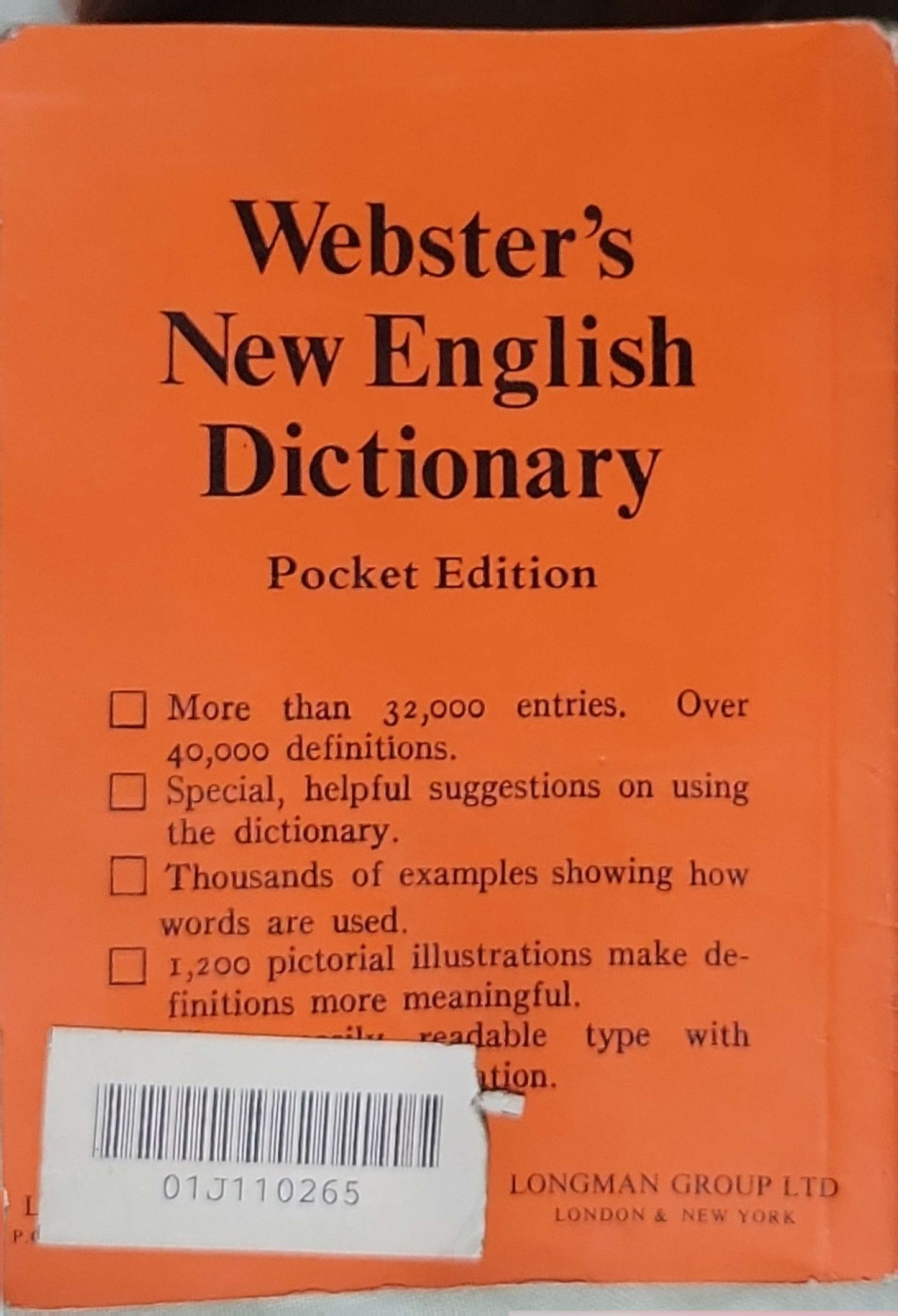 Webster's New English Dictionary — Pocket Edition By Merriam-Webster