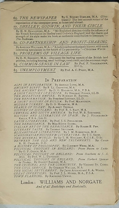 A History of Freedom of Thought (1913) By J. B. Bury