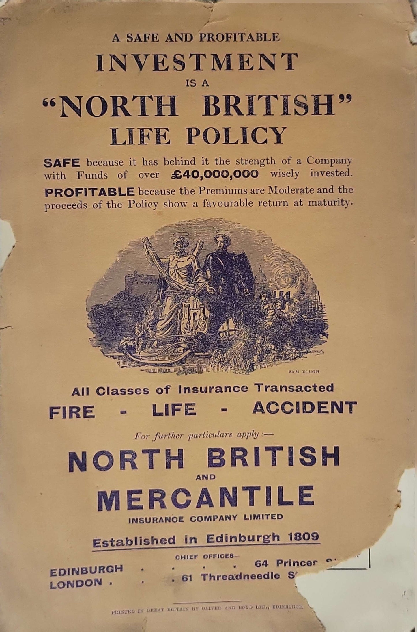 A Safe and Profitable Investment is a "North British" Life Policy