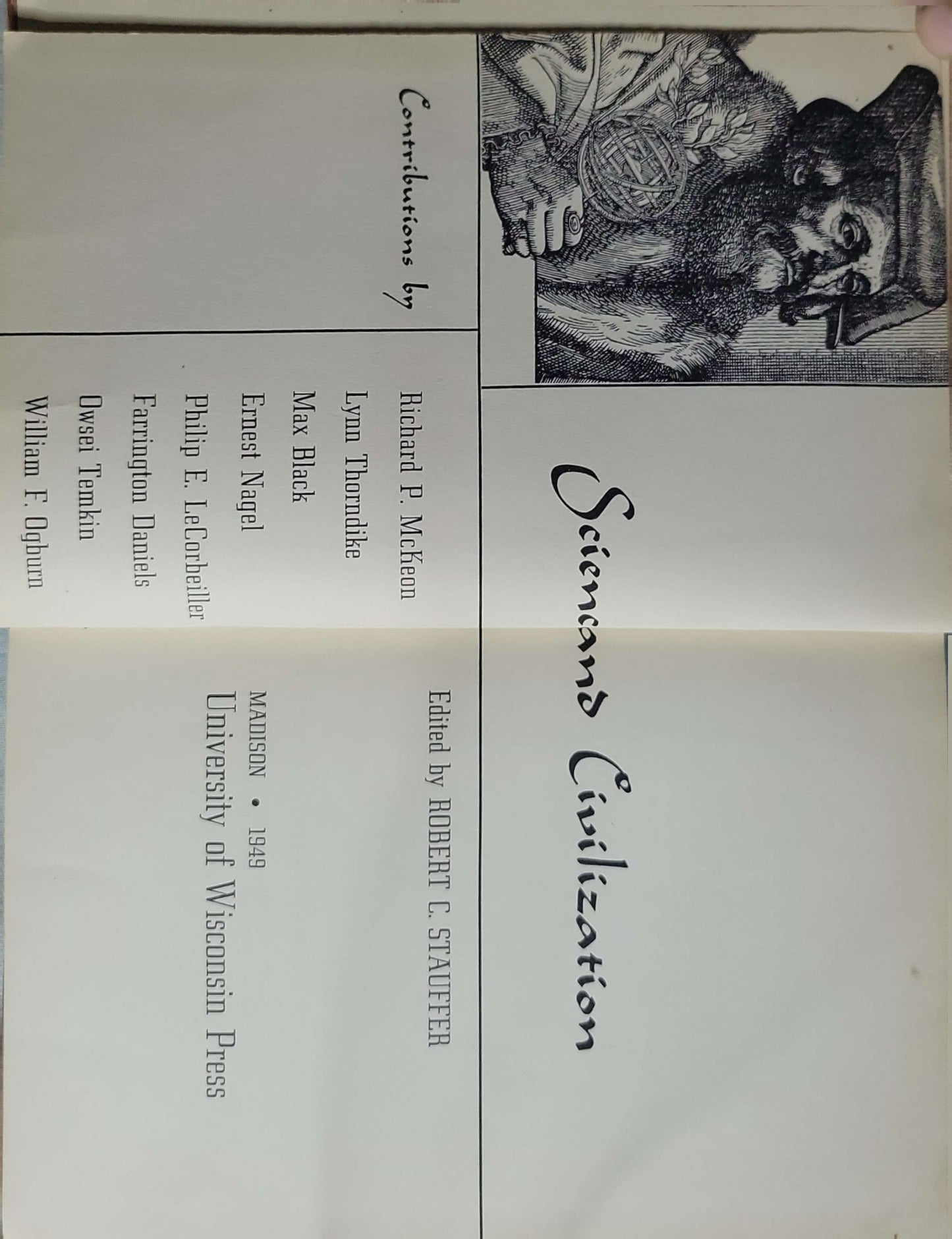 Science and Civilization (1949): Edited by Robert C. Stauffer By Robert C. Stauffer (editor)