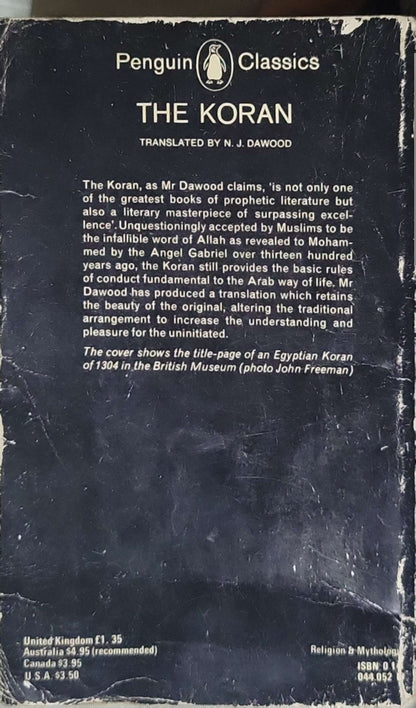 The Koran (1974): Translated with notes by N. J. Dawood By N. J. Dawood
