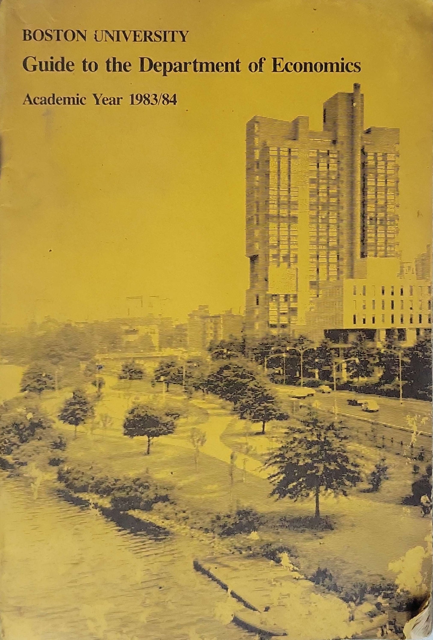 Guide to the Department of Economics (Academic Year 1983/84): Boston University — Academic Year 1983/84