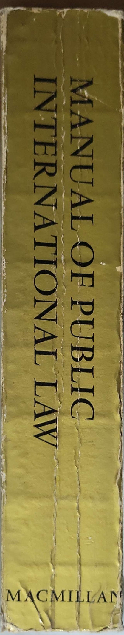 Manual of Public International Law (1968) By Max Sørensen (editor)