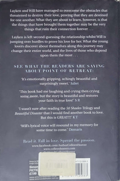Point of Retreat (2013): Paperback edition (Simon & Schuster UK, 2013) By Colleen Hoover