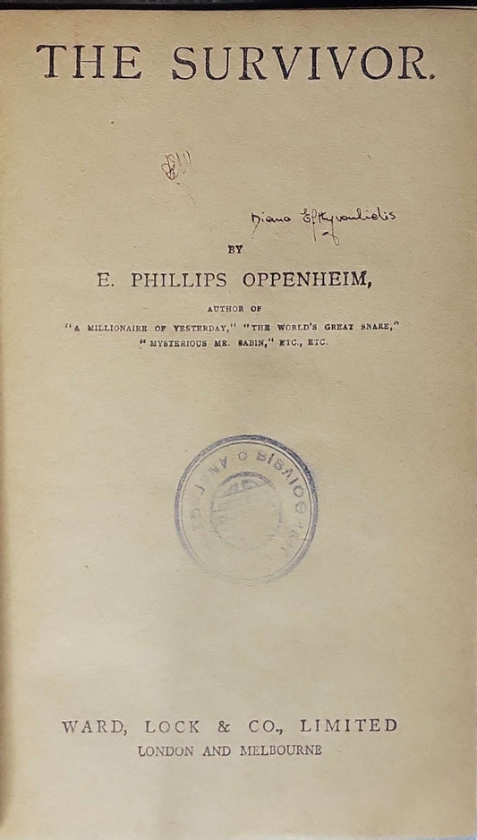 The Survivor (1901) By E. Phillips Oppenheim