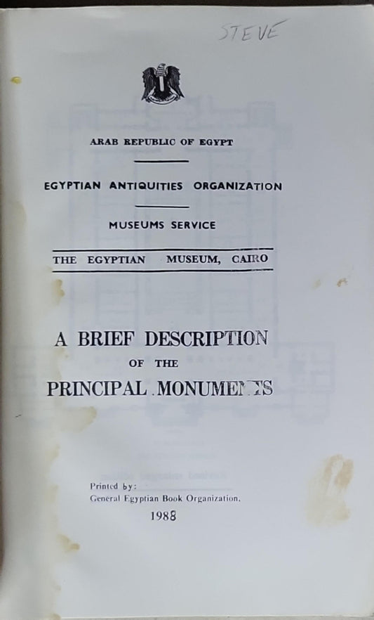 A Brief Description of the Principal Monuments