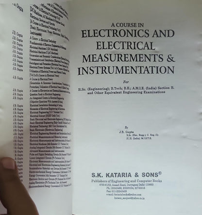 A Course in Electronics and Electrical Measurements and Instrumentation