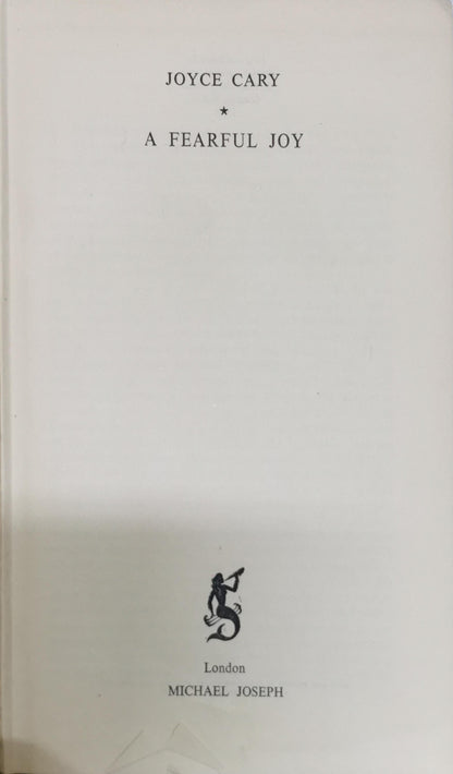 A Fearful Joy By Joyce Cary
