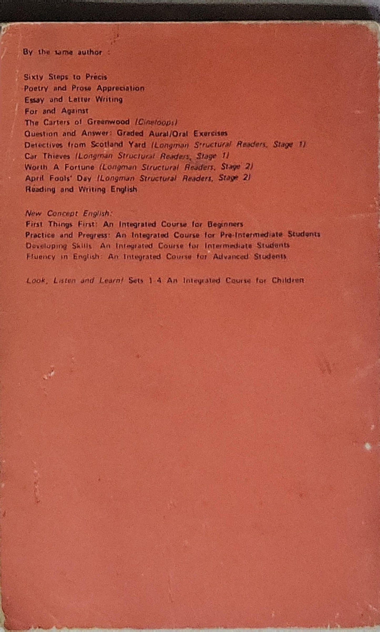 A First Book in Comprehension, Precis and Composition