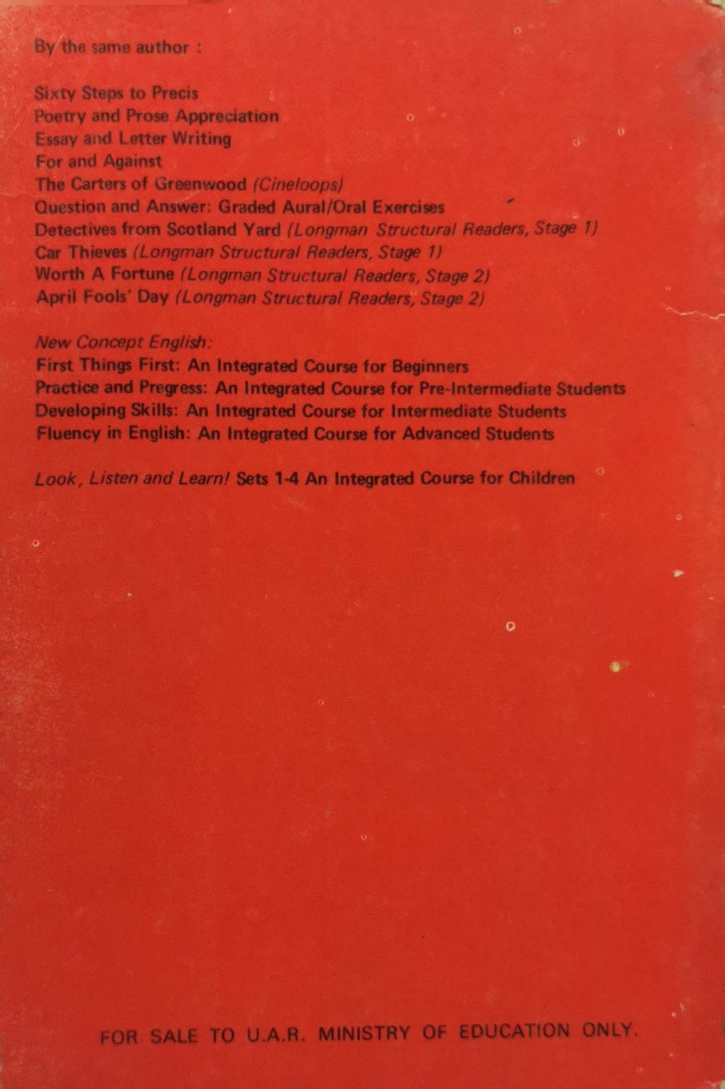 A First Book in Comprehension, Precis and Composition By L. G. Alexander