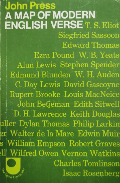 A Map of Modern English Verse By John Press