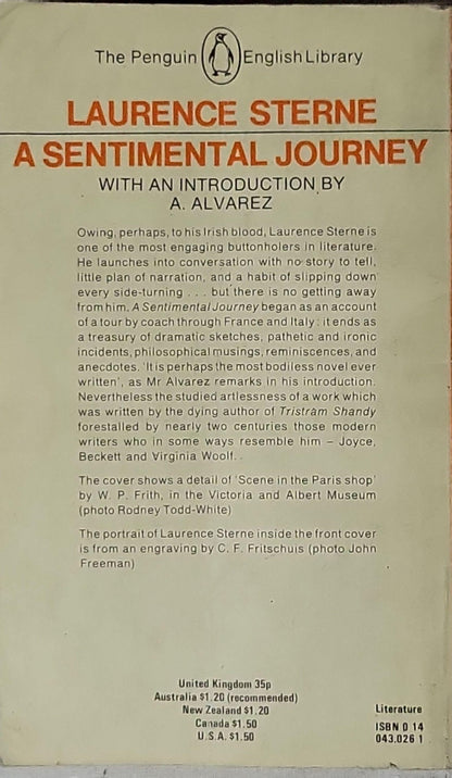A Sentimental Journey Through France and Italy: Through France and Italy By Laurence Sterne