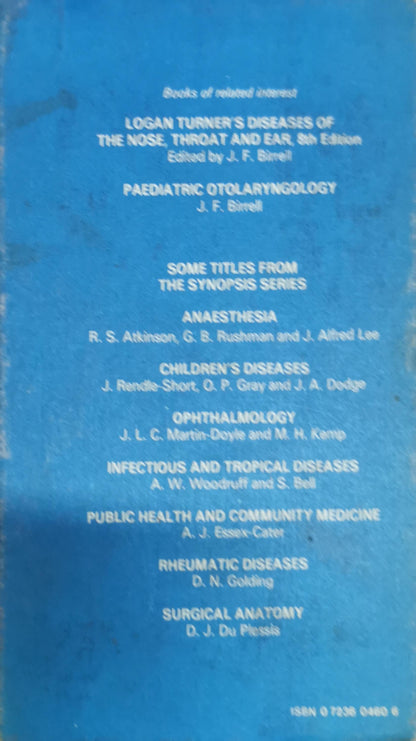 A Synopsis of Otolaryngology By John C. Ballantyne and John Groves and Charles Harold Edwards and David Downton
