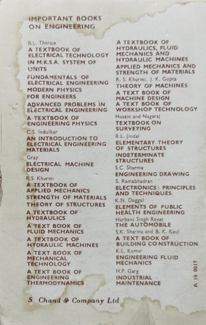 A Text Book of Fluid Mechanics: MKS and SI Units By R. S. Khurmi