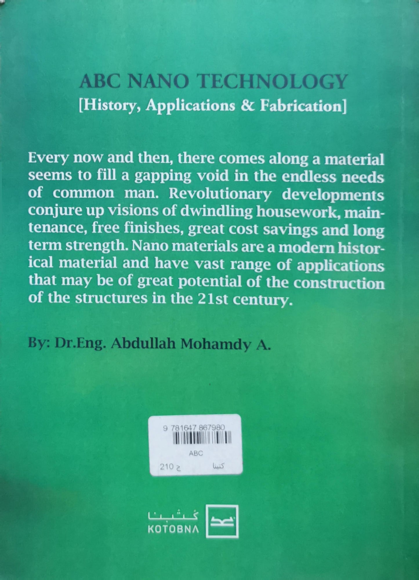 ABC NANO TECHNOLOGY: [History, Applications & Fabrication] By Dr.Eng. Abdullah Mohamdy A.