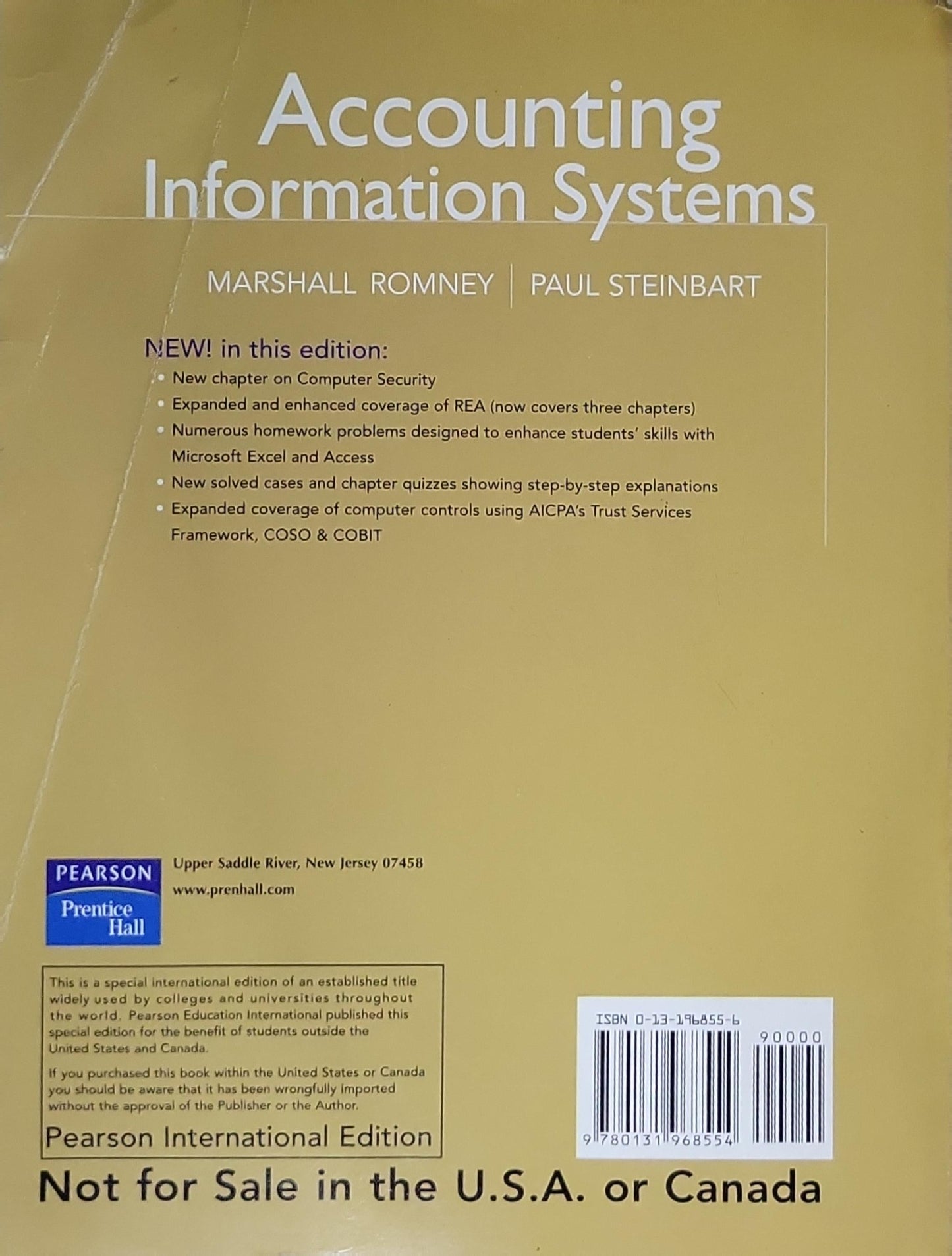Accounting Information Systems: International Edition