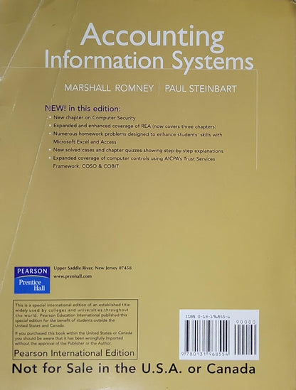 Accounting Information Systems: International Edition