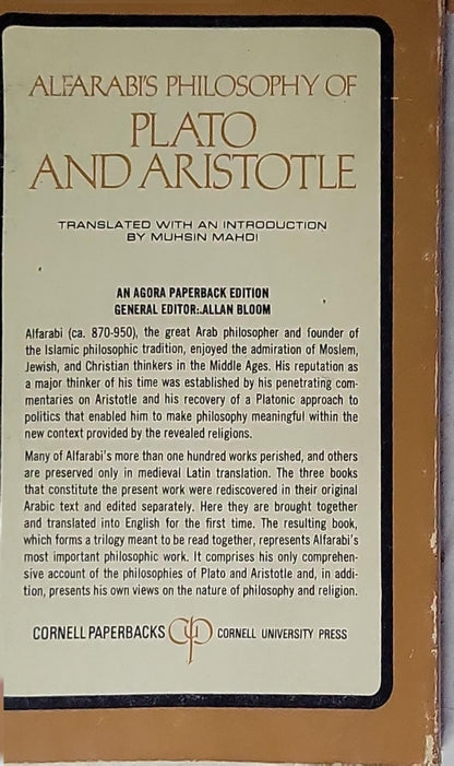 Alfarabi's Philosophy of Plato and Aristotle