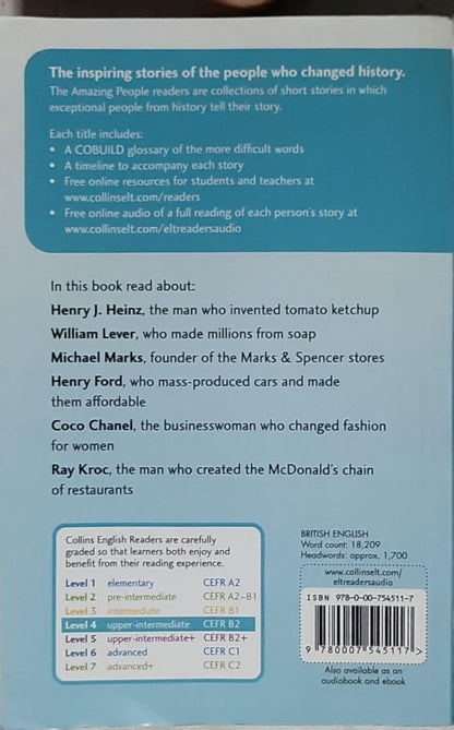 Amazing Entrepreneurs and Business People: Level 4 (CEFR B2) By Katerina Mestheneou and Fiona Mackenzie