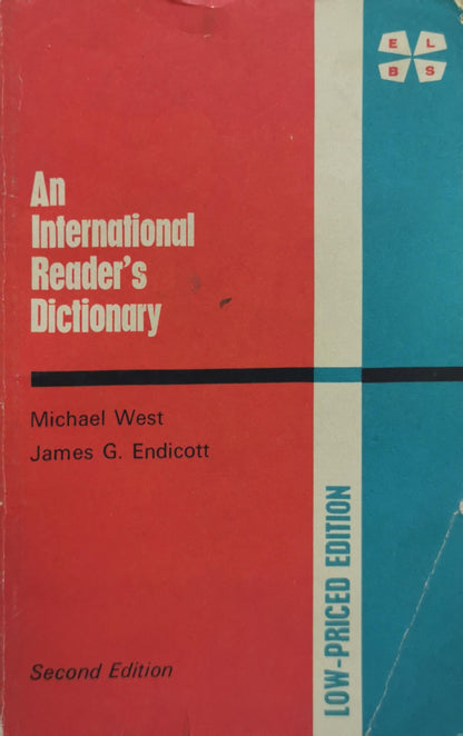An International Reader's Dictionary By Michael West and James G. Endicott