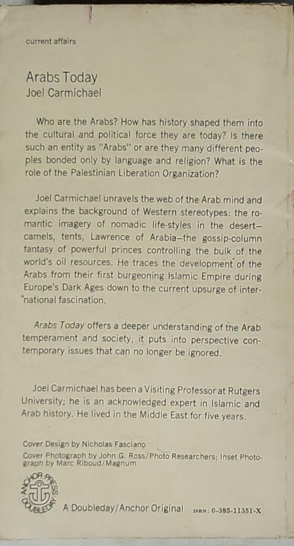 Arabs Today: current affairs By Joel Carmichael