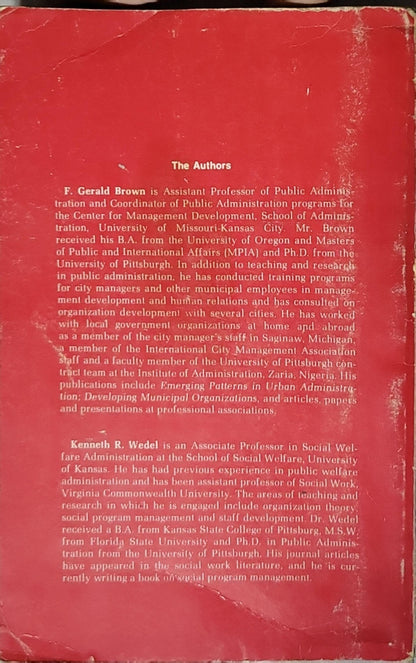 Assessing Training Needs: (1974) By F. Gerald Brown and Kenneth R. Wedel