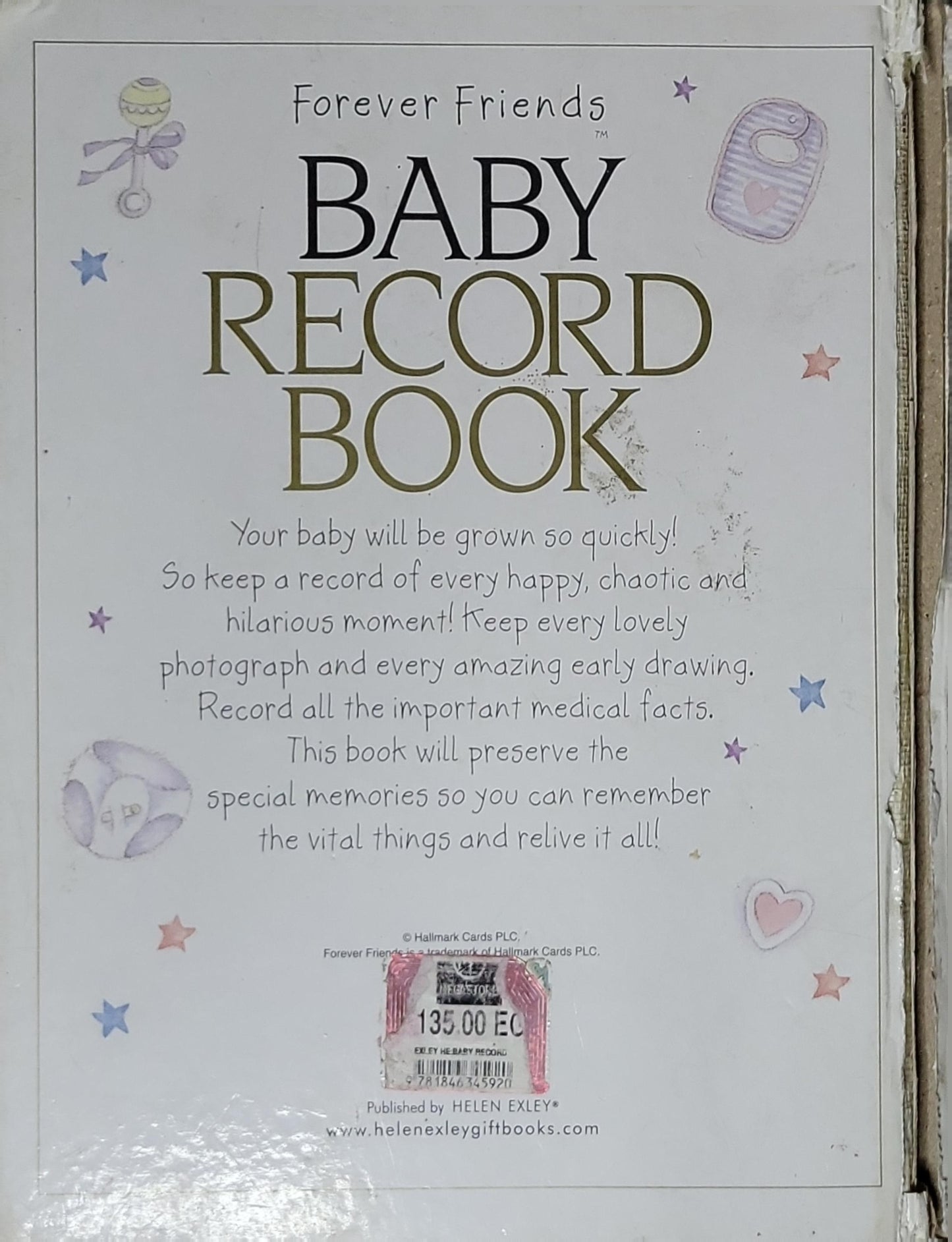 Baby Record Book: Forever Friends By Helen Exley