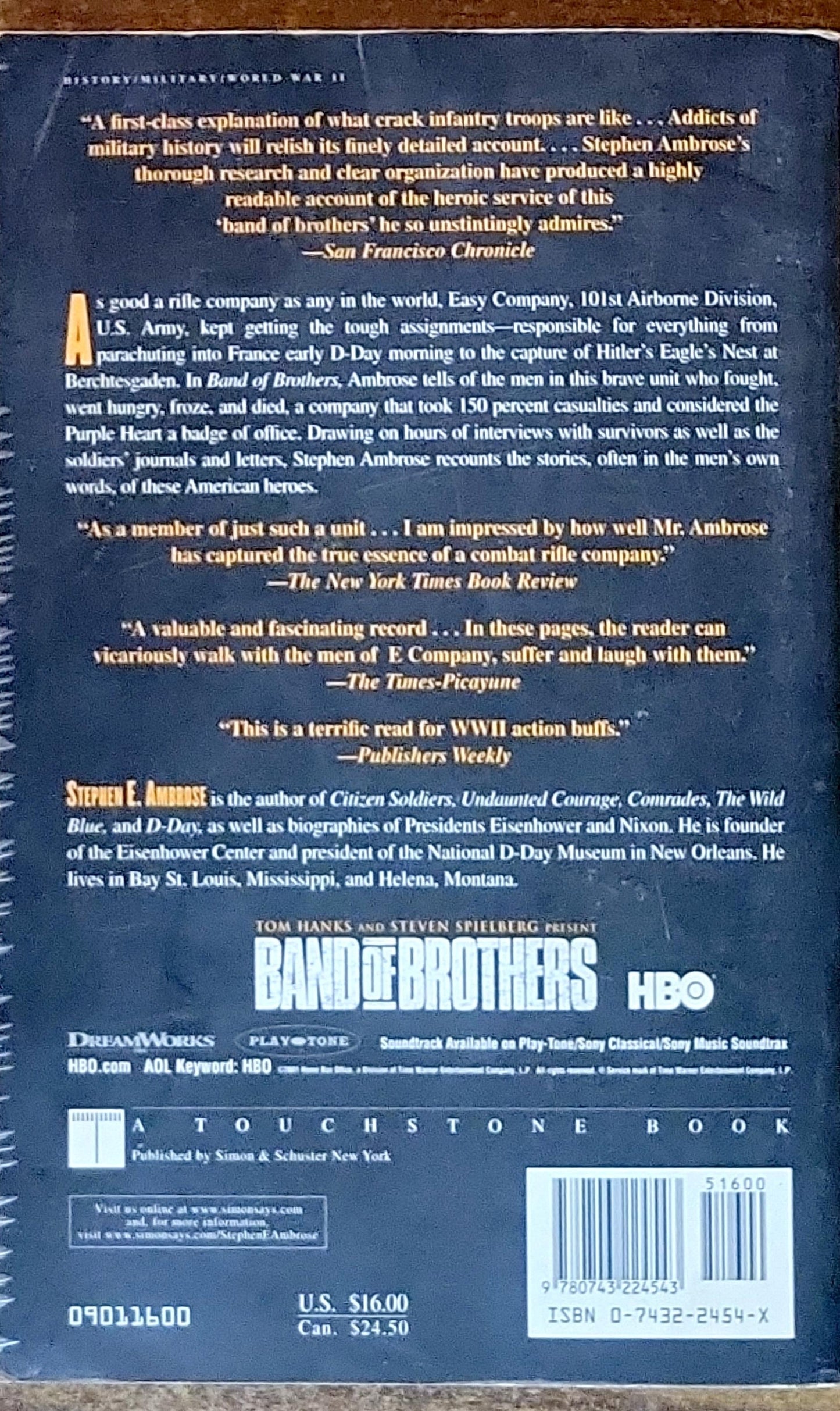 Band of Brothers: E Company, 506th Regiment, 101st Airborne from Normandy to Hitler's Eagle's Nest