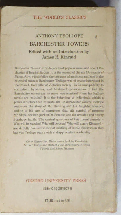 Barchester Towers: Edited with an Introduction by James R. Kincaid