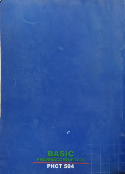 Basic Pharmacokinetics: PHCT 504 By Iman S. Ahmed