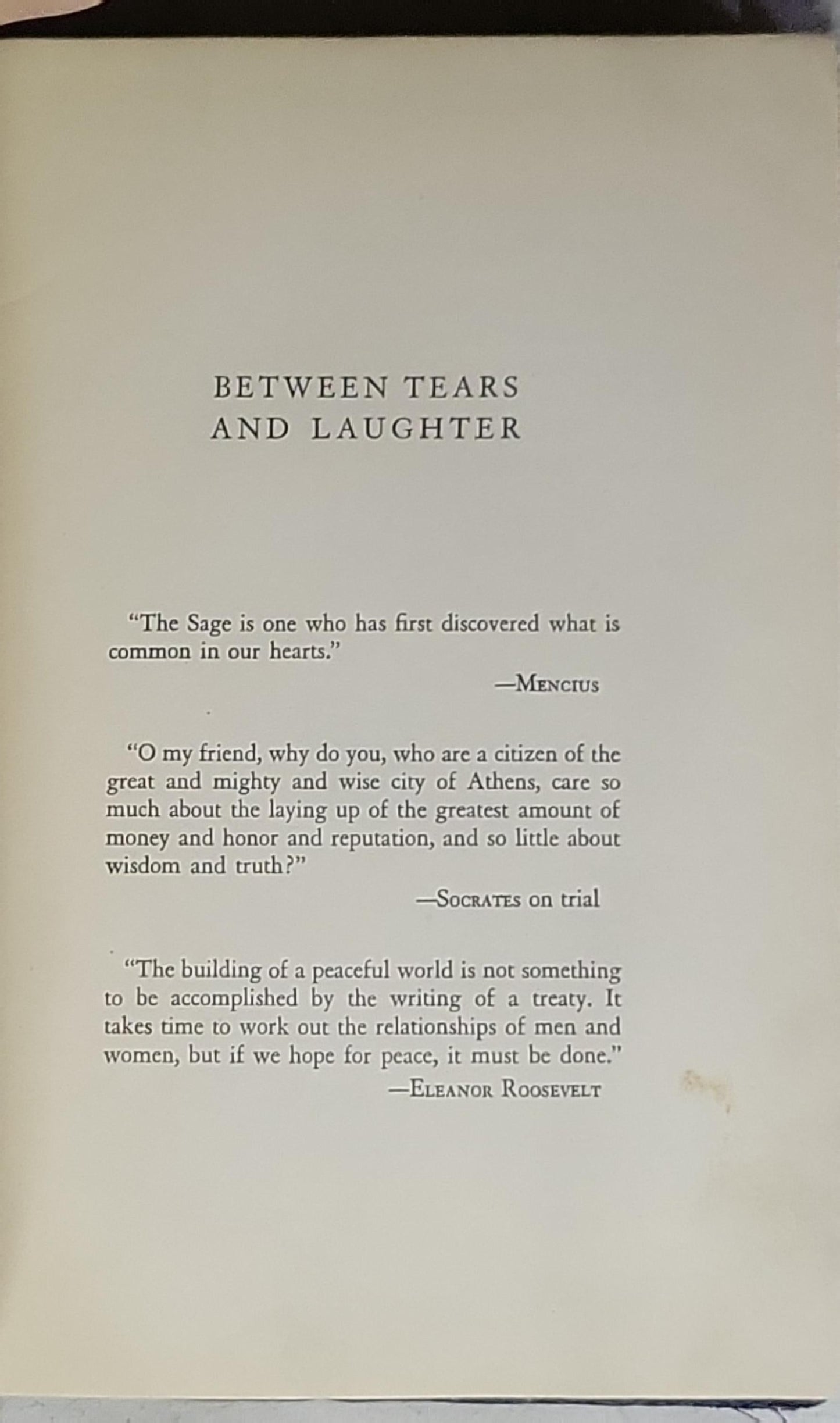 Between Tears and Laughter